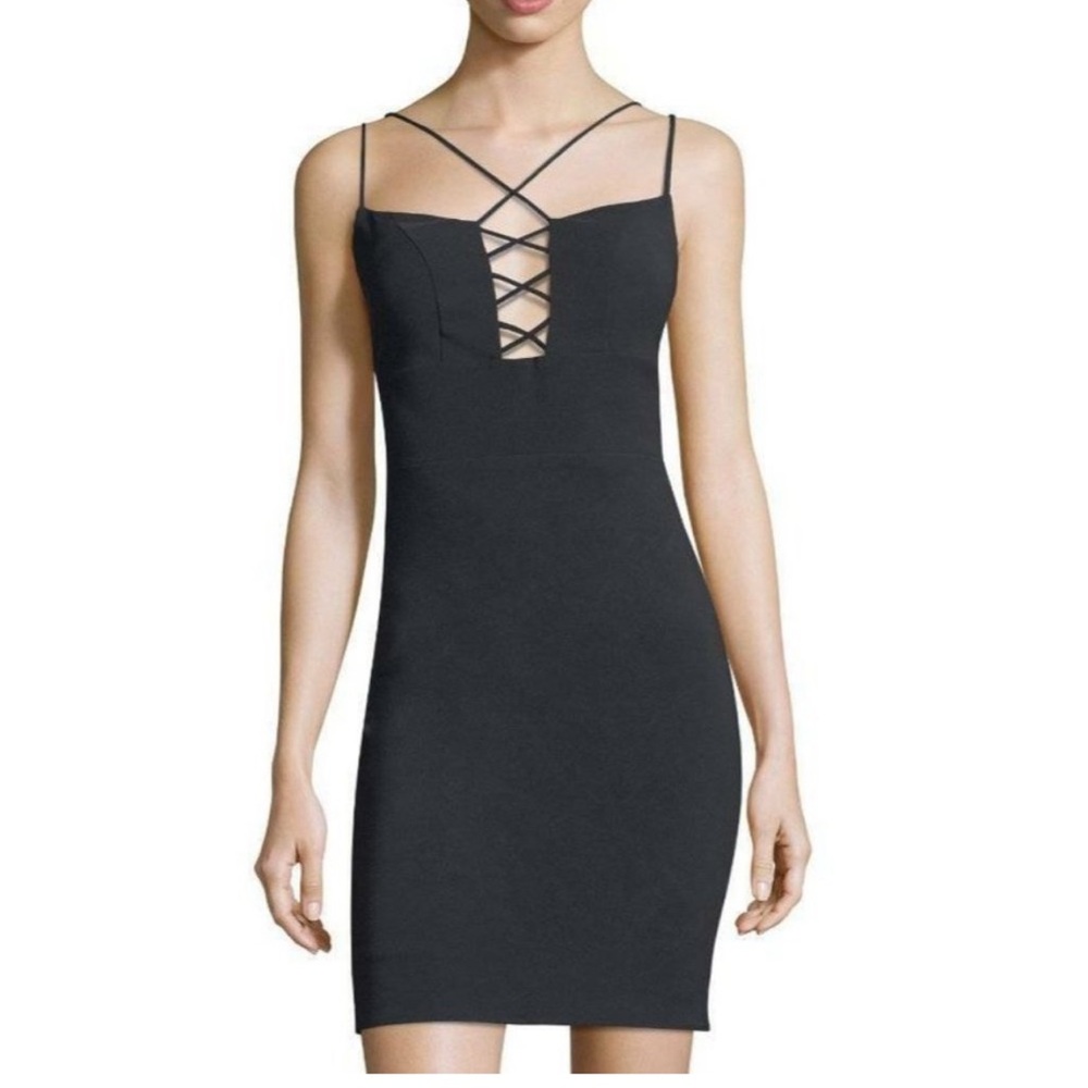 Maria Bianca Nero Elegant Black Strappy Dress